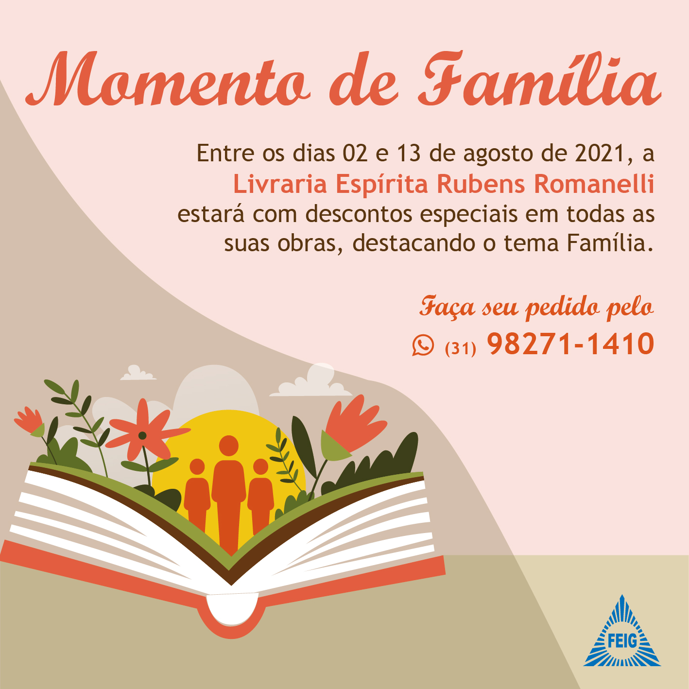 Mês da família na Livraria Espírita Rubens Romanelli -01